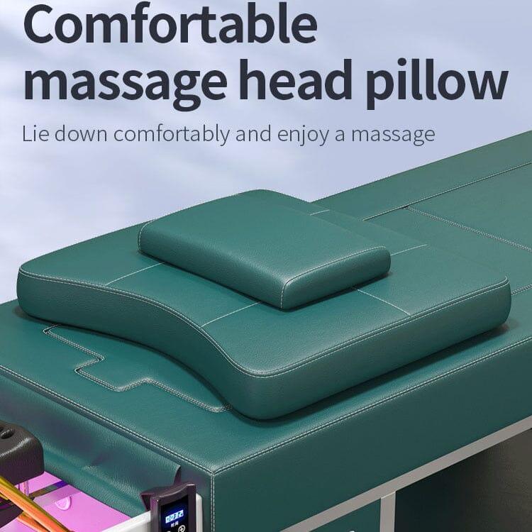 611-2 | Massage Setting Shampoo Bed | Natural Hot Stone Magnetic Therapy with Under Seat Storage and Ottoman | SSW SHAMPOO UNITS AND CABINETS SSW