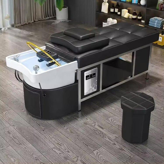Shampoo Bed | 611-1NM | Thai Style Shampoo Bed with Integrated Water Circulation and Fumigation for Beauty Massage SHAMPOO UNITS AND CABINETS SSW BLACK