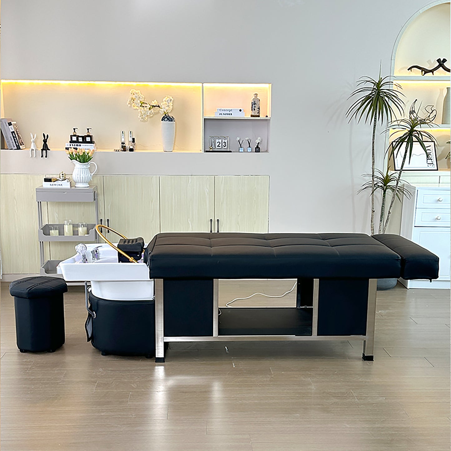 Hotline Beauty 611-1D Fresh Water Japanese Head Spa Massage Bed - Plumbed