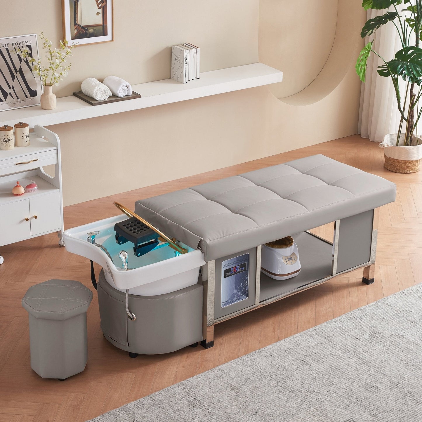 Hotline Beauty 611-1NM Japanese Head Spa Massage Bed - Plumbed