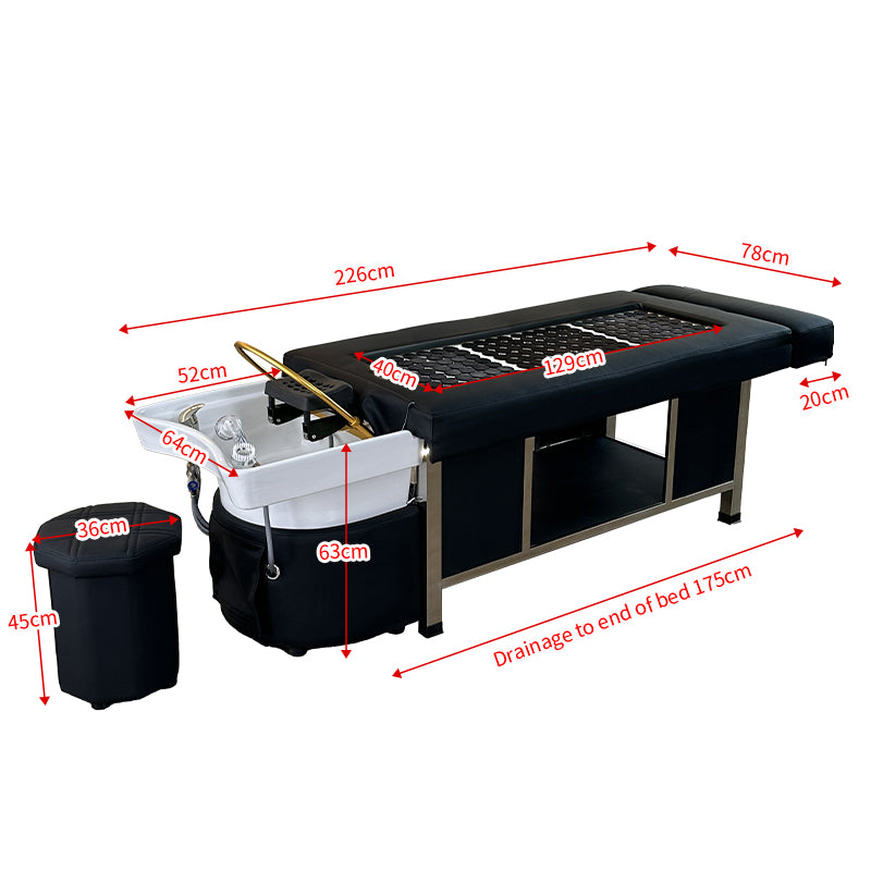 Hotline Beauty 611-2D Fresh Water Japanese Head Spa Massage Bed - Plumbed